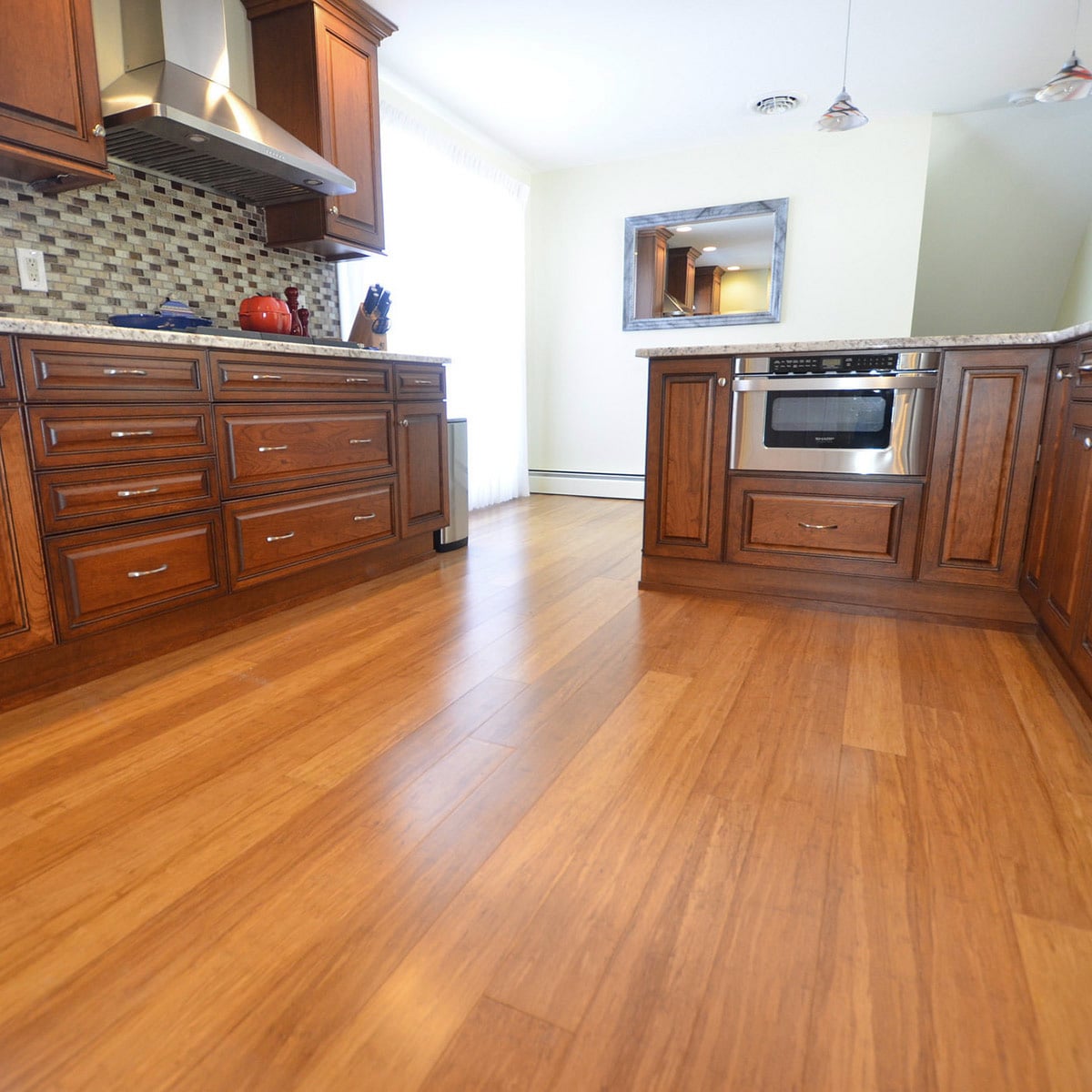 Cali Bamboo Fossilized Prefinished Mocha Bamboo 9/16-in T x 5-in W Smooth/Traditional Solid Hardwood Flooring Sample