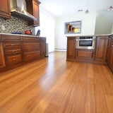 Cali Bamboo Fossilized Prefinished Mocha Bamboo 9/16-in T x 5-in W Smooth/Traditional Solid Hardwood Flooring Sample
