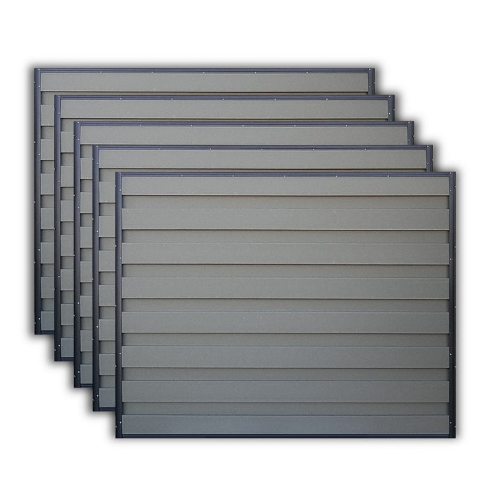 Trex Fencing 6-ft H x 8-ft W 5-Pack Winchester Grey Board-on-board Privacy Composite Fence Panel