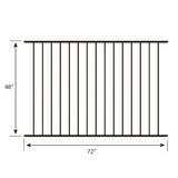 Ironcraft Eastham 4-ft H x 6-ft W Black Powder Coated Aluminum Flat-top Yard Fence Panel