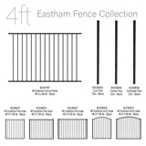 Ironcraft 6-ft H x 2-in W Black Powder Coat Aluminum Yard Fence Post