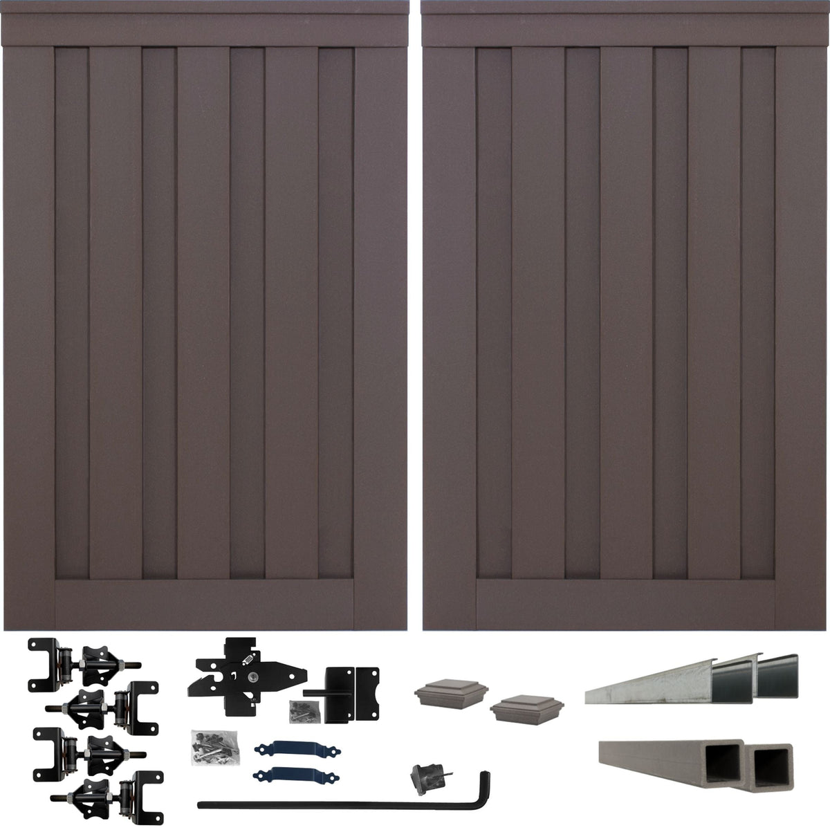 Trex Fencing Seclusions 6-ft H x 10-ft W Woodland Brown Residential Composite Fence Gate with Hardware