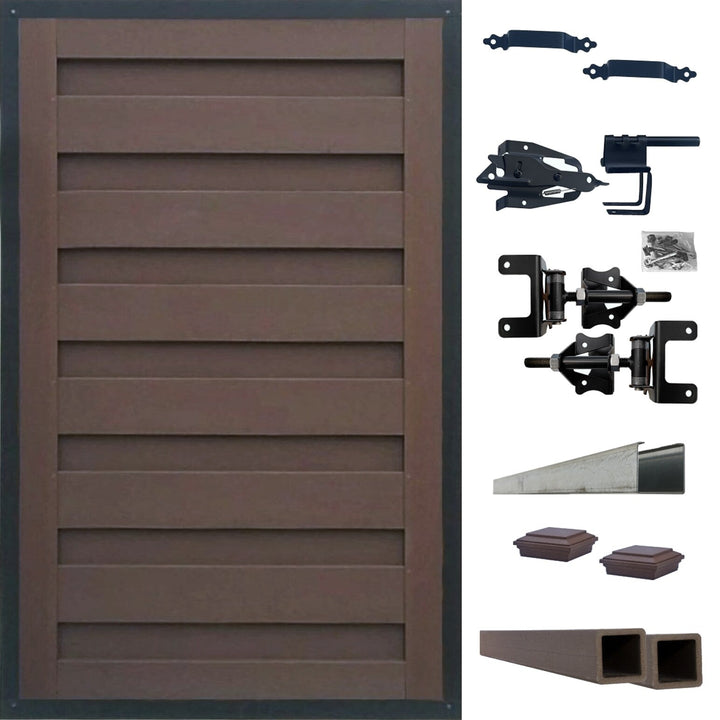Trex Fencing Horizons 6-ft H x 4-ft W Woodland Brown Residential Composite Fence Gate with Hardware