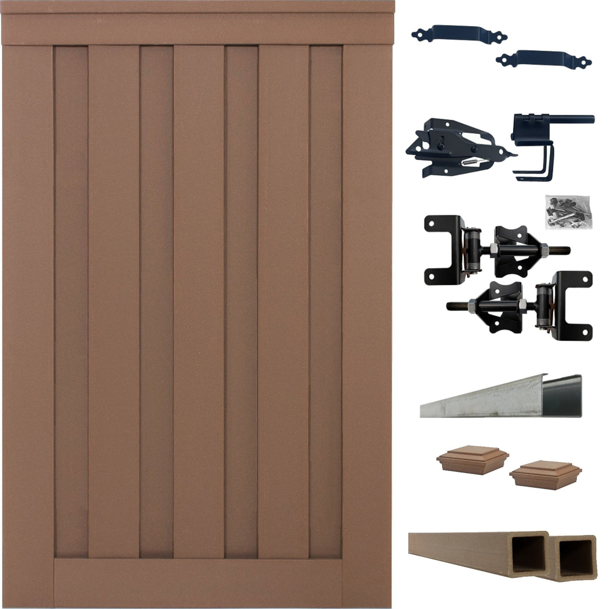 Trex Fencing Seclusions 6-ft H x 5-ft W Saddle Residential Composite Fence Gate with Hardware