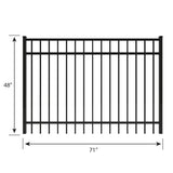 Ironcraft Berkshire Black Powder-coated Aluminum Flat-top Yard Fence Gate