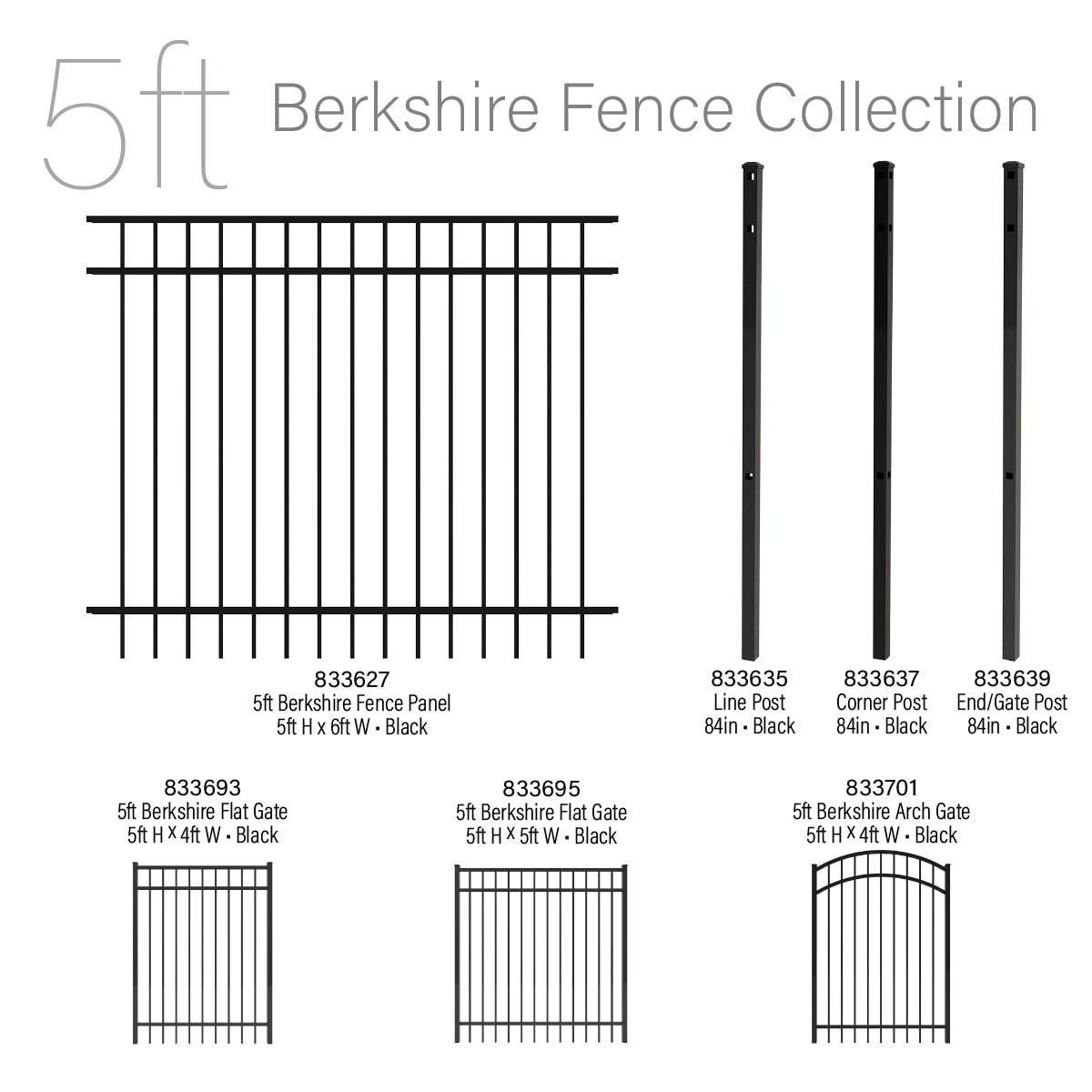 Ironcraft 2-in W Black Powder Coat Aluminum Corner Fence Post
