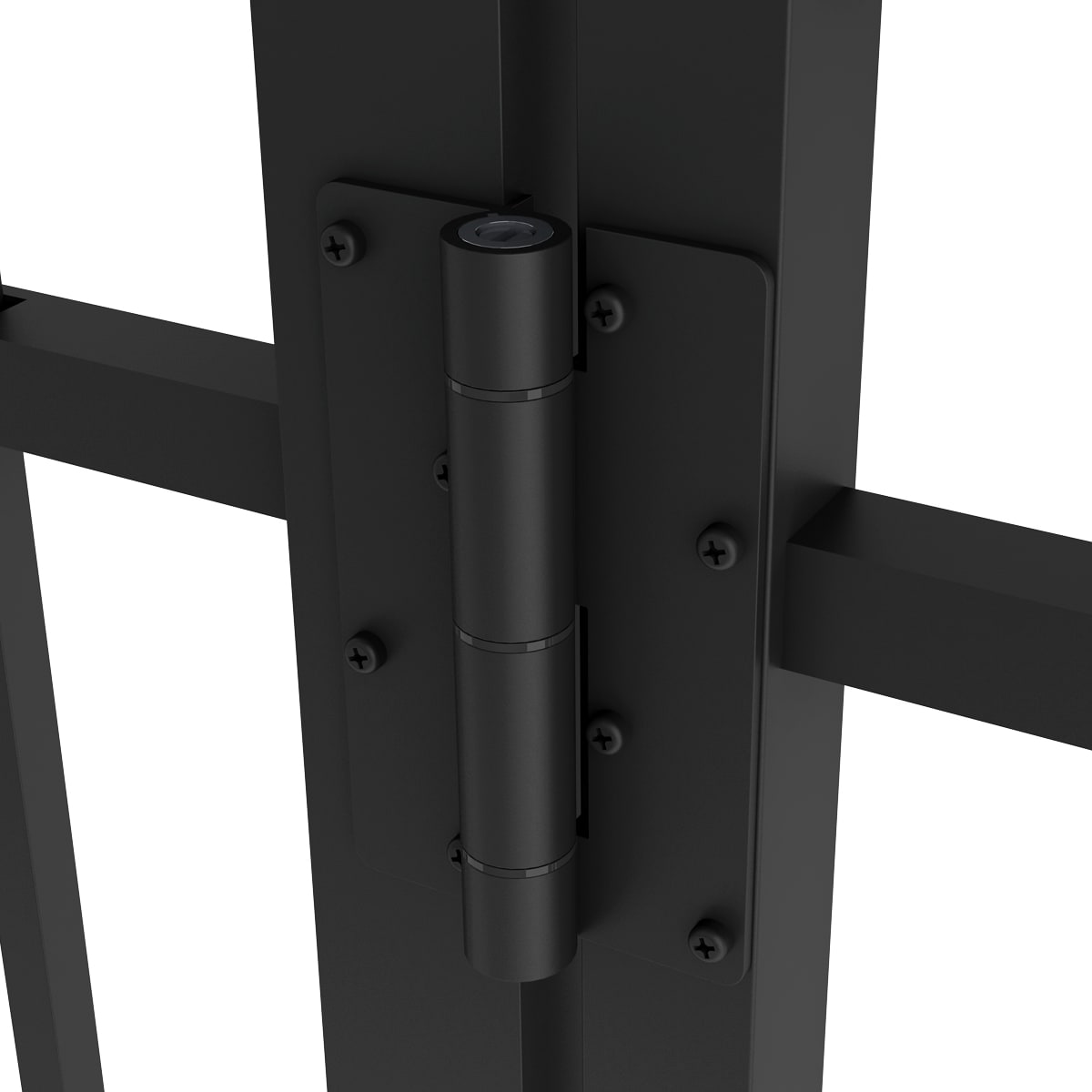 Ironcraft Orleans 4-ft H x 8-ft W Black Powder-coated Aluminum Spaced Picket Pressed-point Yard Fence Gate