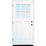 Creative Entryways Craftsman White Prehung Front Door with Clear Glass