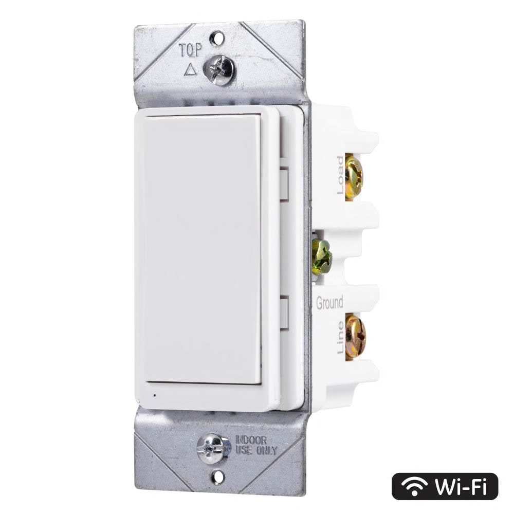 GE myTouchSmart Wi‑Fi Smart 15‑Amp 3‑Way Light Switch, White/Light Almond, Residential/Commercial