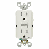 15 Amp 125-Volt Duplex SmarTest Self-Test SmartlockPro Tamper Resistant GFCI Outlet, Black - Super Arbor