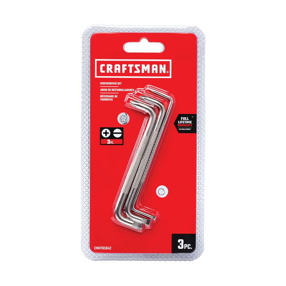 CRAFTSMAN 3-Piece 4-1/2-in Steel Handle Multi-Bit Offset Screwdriver Set