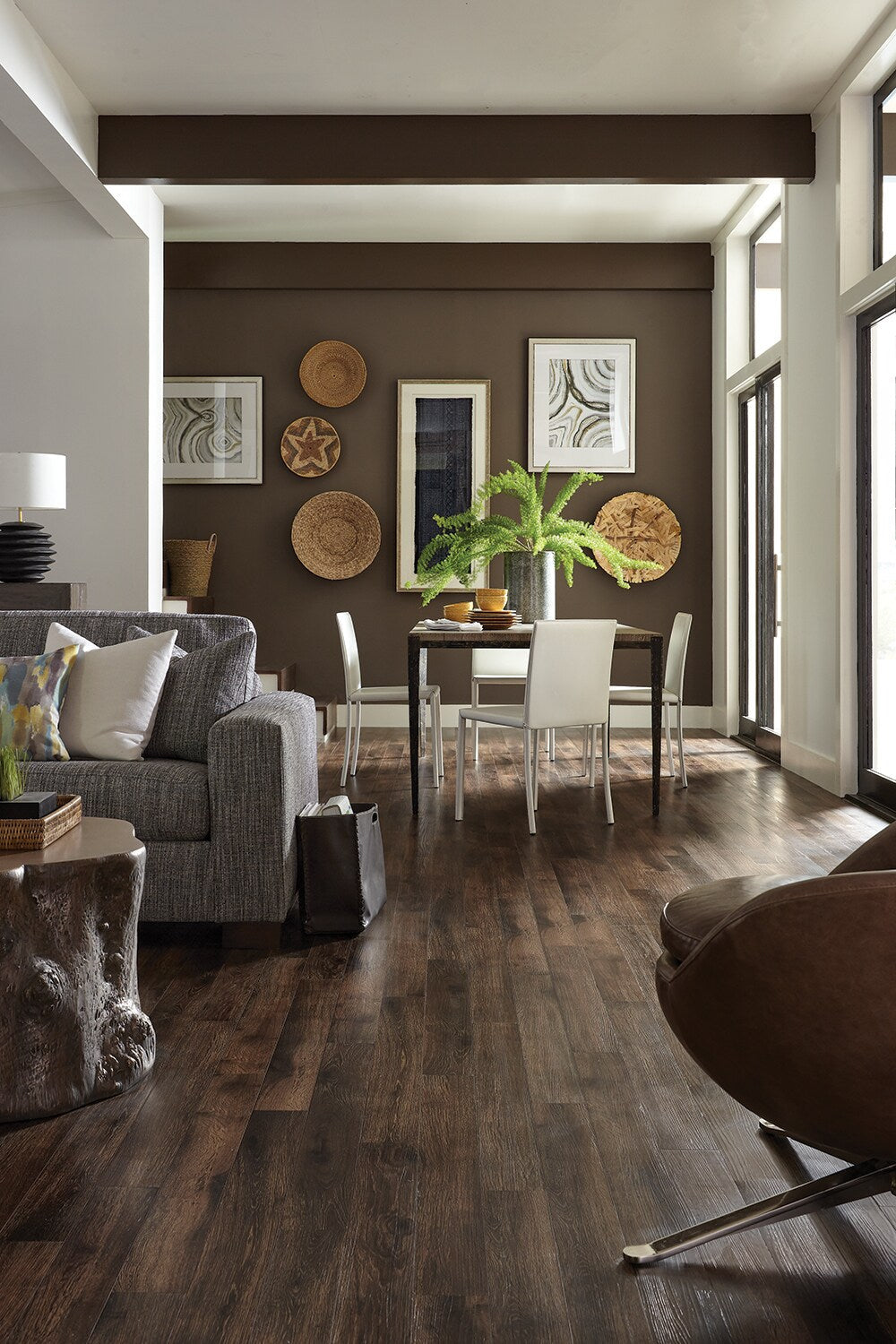 Style Selections Old World Oak 4-in W x 36-in L x 2-mm Thick Peel-and-Stick Luxury Vinyl Plank Flooring, Water-Resistant (1-sq ft Piece)