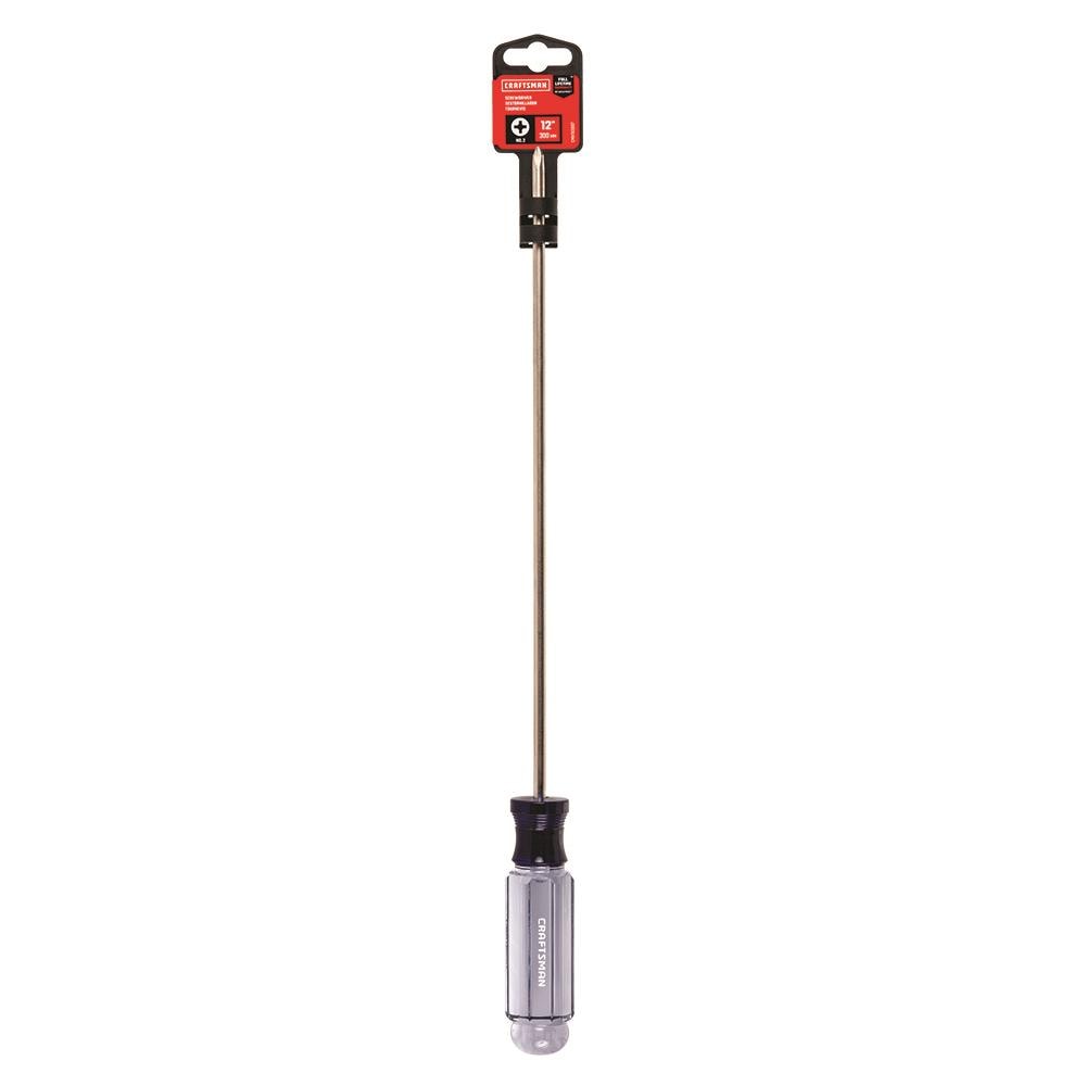 CRAFTSMAN Acetate Handle #2 x 12-in Phillips Screwdriver (CMHT65007)