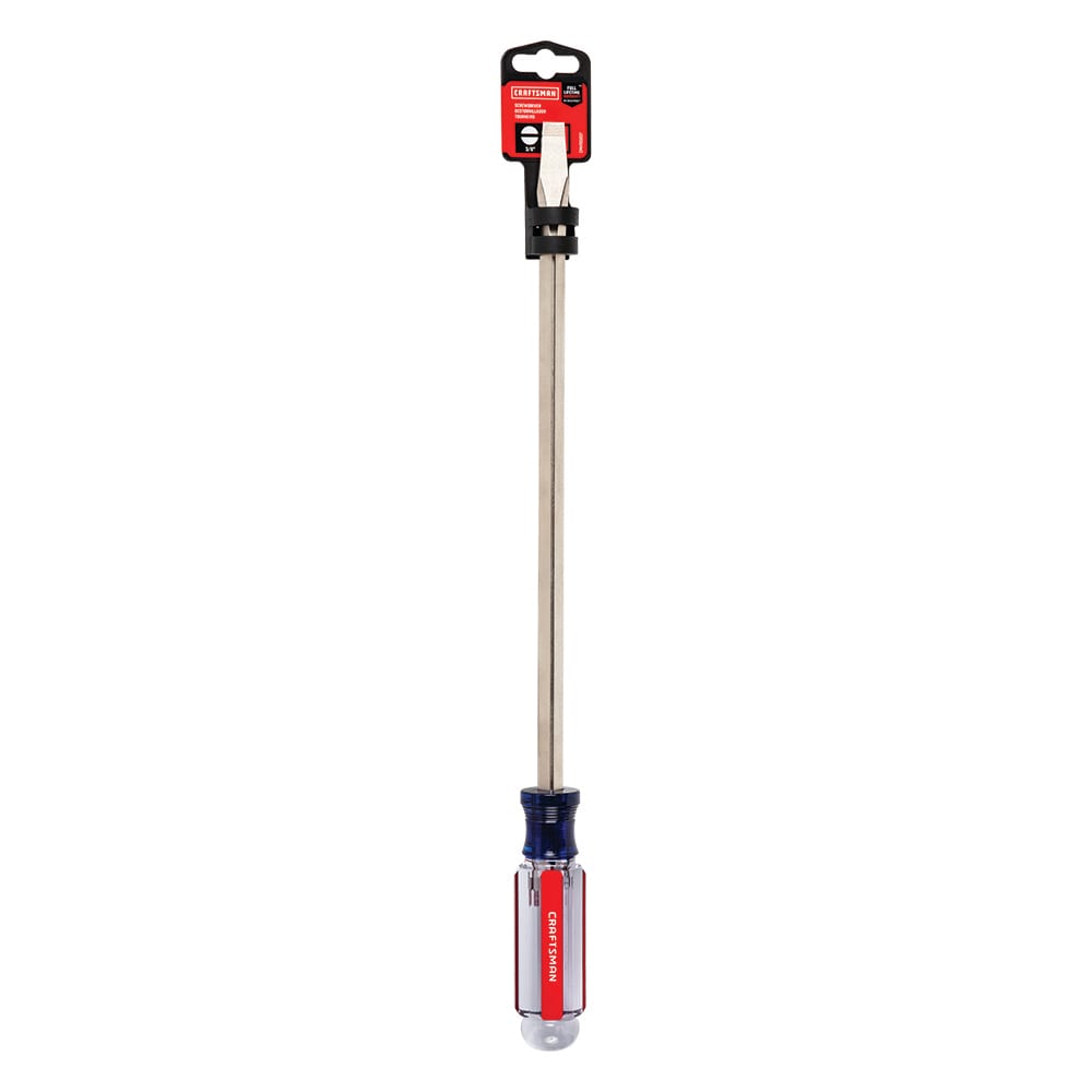 CRAFTSMAN Acetate Handle 3/8-in x 12-in Slotted Screwdriver, CMHT65027