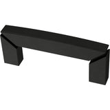 Brainerd Carved Corner 3-in (76mm) Center to Center Matte Black Rectangular Handle Drawer Pull