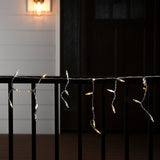 GE StayBright 100-Count Constant White Mini LED Plug-In Christmas Icicle Lights