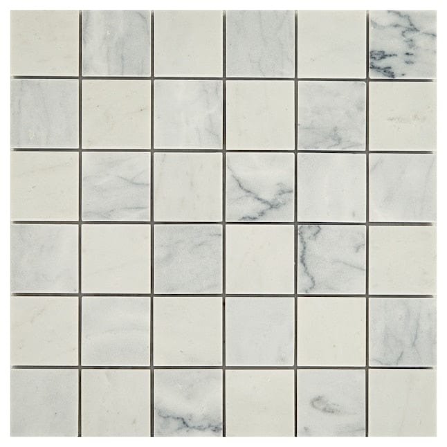 American Olean Genuine Stone Refined White 11-in x 11-in Honed Natural Stone Marble Uniform Squares Marble Look Floor and Wall Tile (0.84-sq. ft/ Piece)