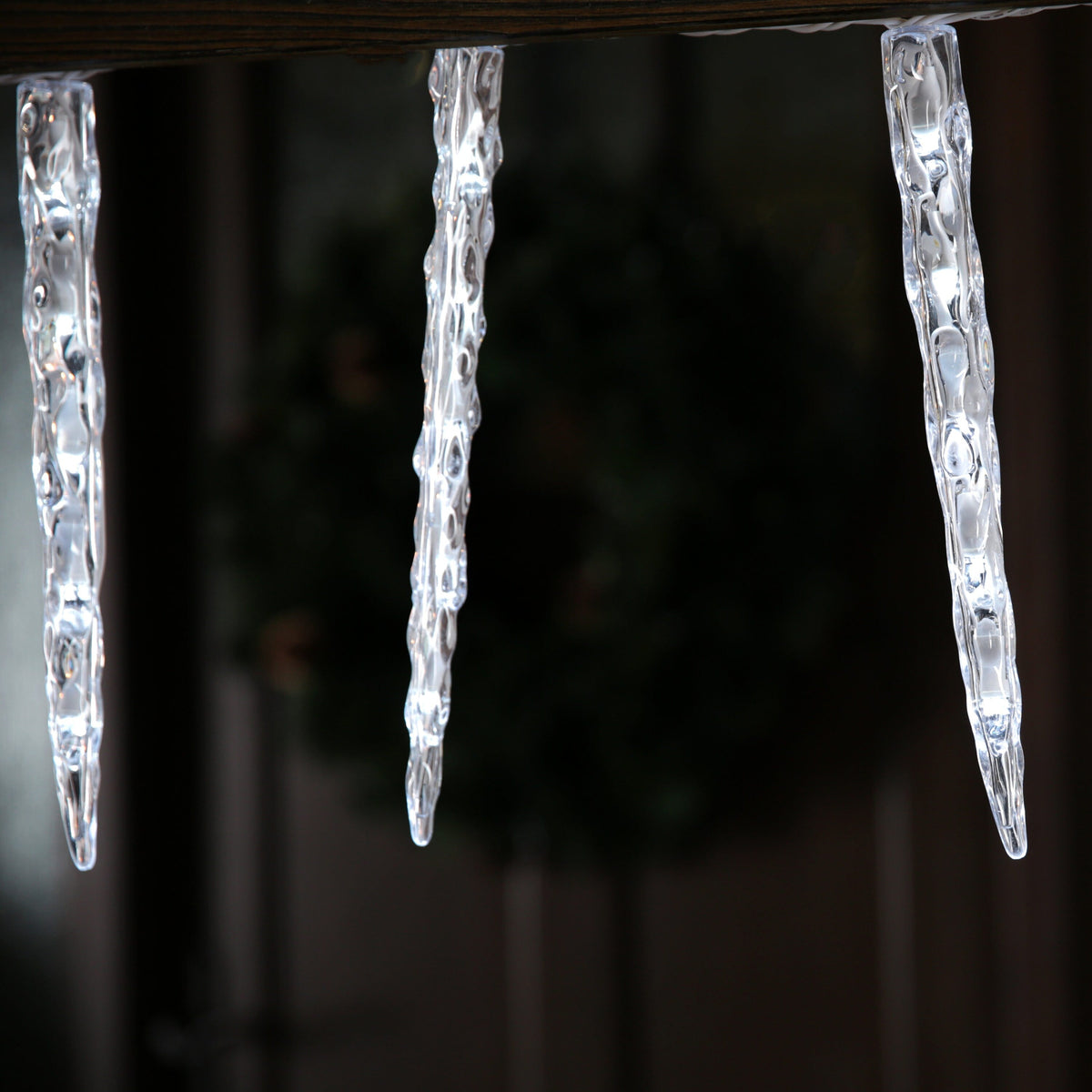 GE Color Choice 100-Count Multi-Function Color-Changing LED Christmas Icicle Lights, 20 Icicles, 9.5-ft Lighted Length, White Wire
