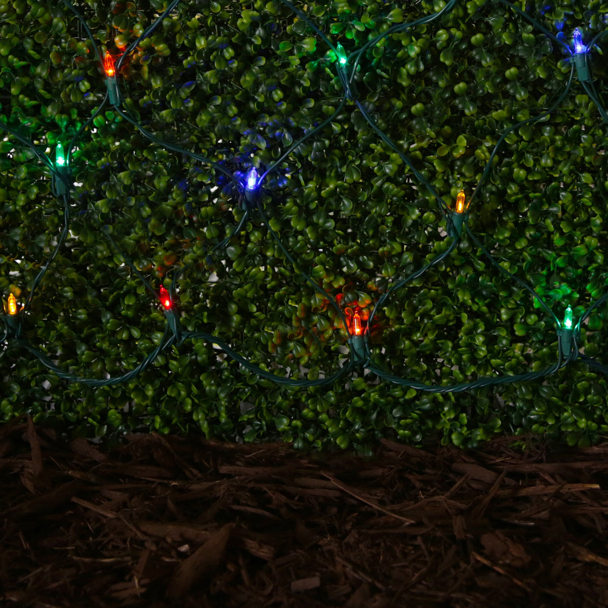 GE StayBright 5-ft x 4-ft Constant Multicolor LED Mini Plug-In Christmas Net Lights, 100-Count