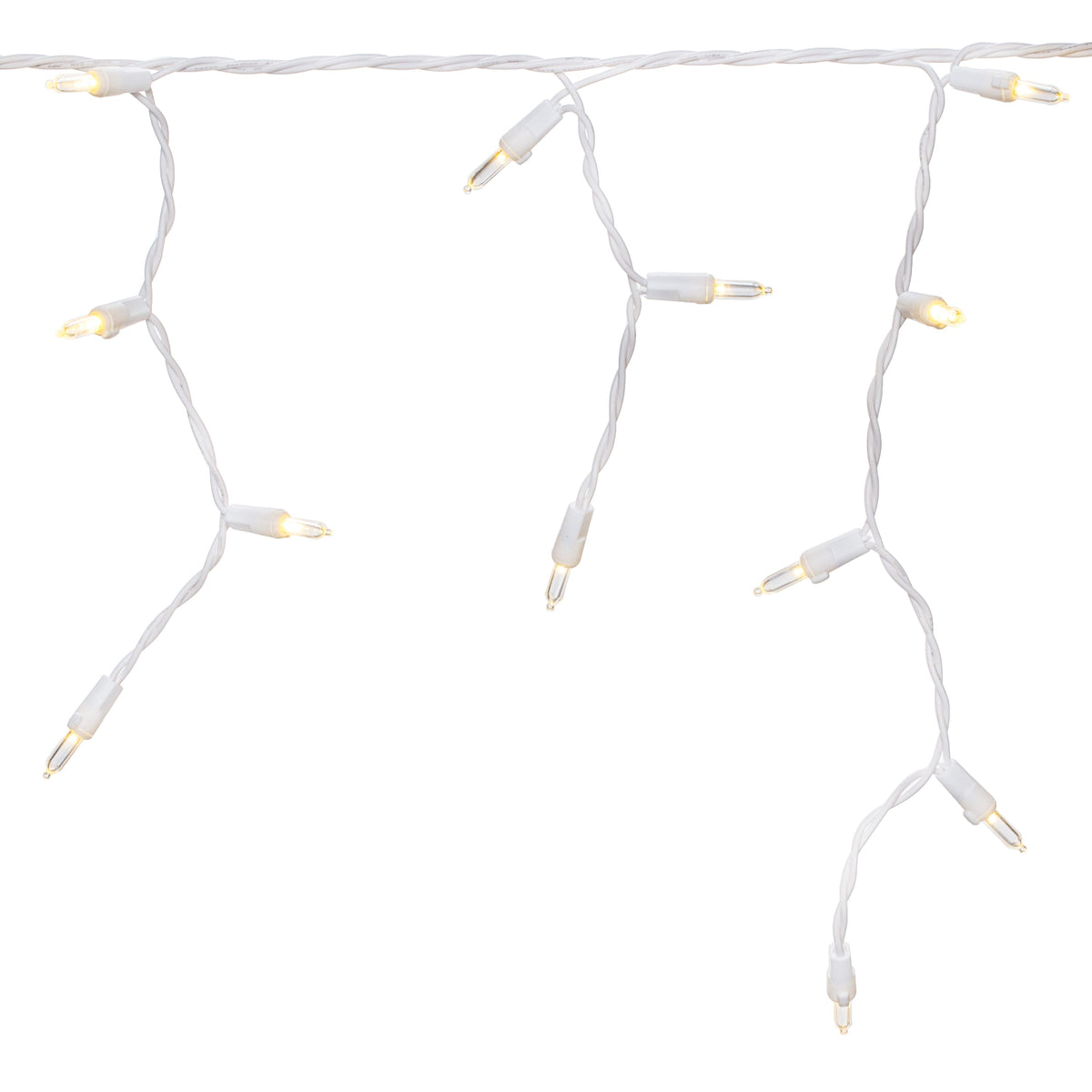 GE StayBright 100-Count Constant White Mini LED Plug-In Christmas Icicle Lights
