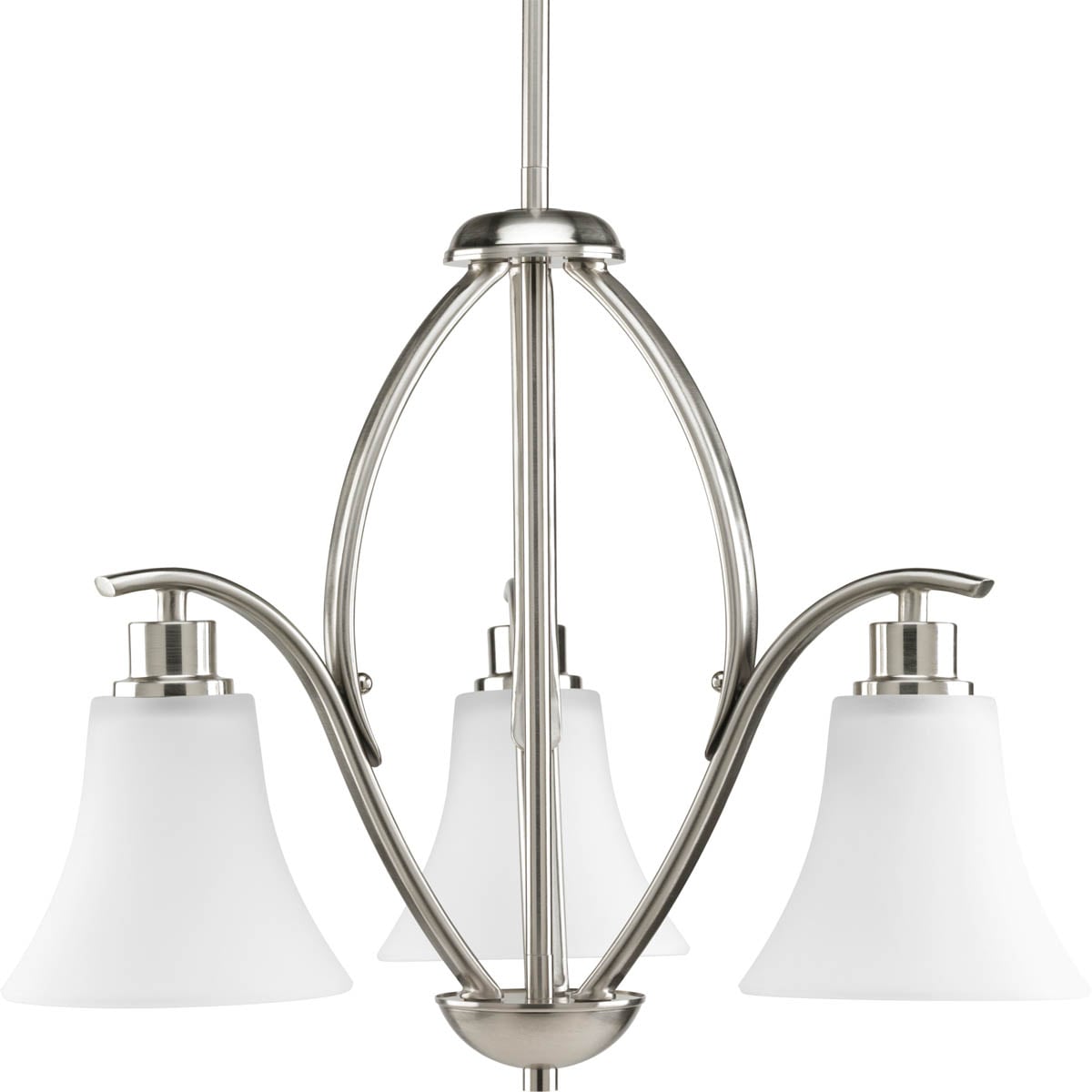 Progress Lighting Joy 3-Light Brushed Nickel Traditional Chandelier