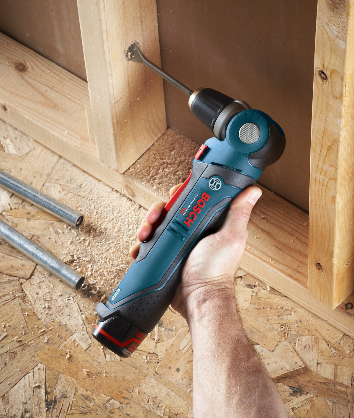 Bosch 12V Max 3/8-in Pivoting-Head Cordless Drill/Driver Kit with Charger and 1 Battery