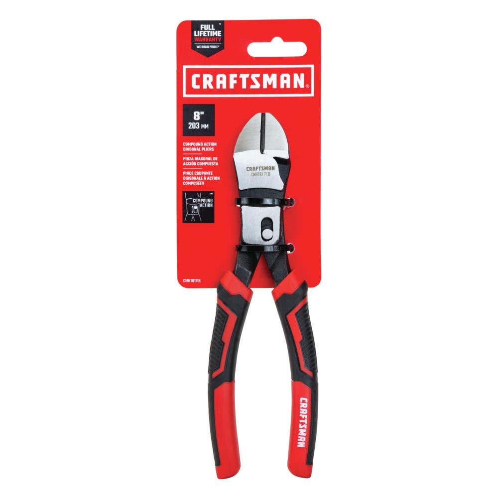 CRAFTSMAN 8-in Compound Action Diagonal Cutting Pliers (CMHT81718)