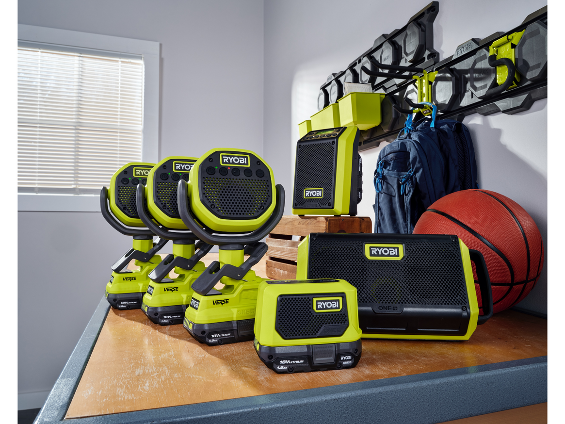 RYOBI ONE+ 18V Cordless VERSE Clamp Speaker 2-Pack (Tools Only)