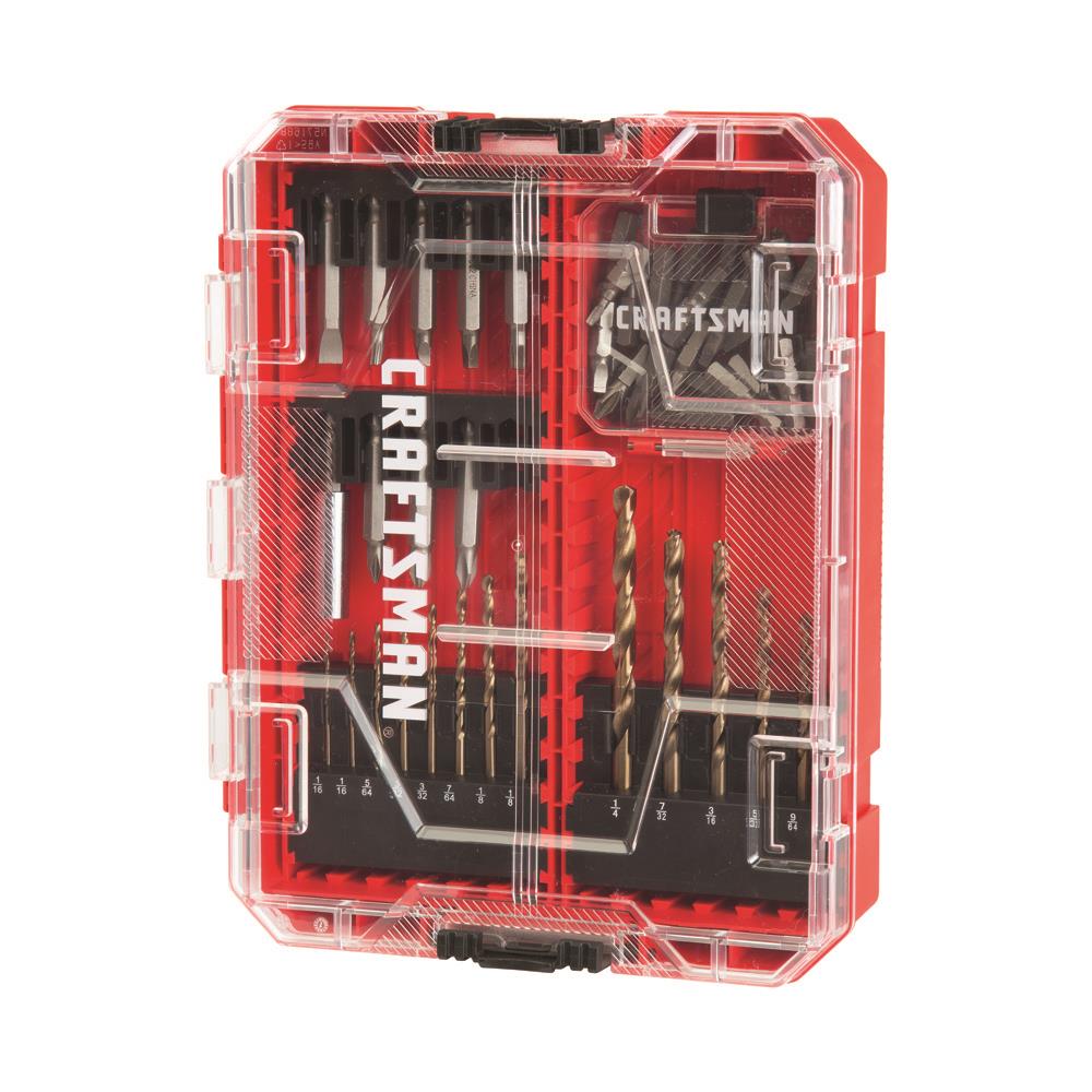 CRAFTSMAN 53-Piece Steel Hex Shank Screwdriver Bit Set with Black Oxide Drill Bits