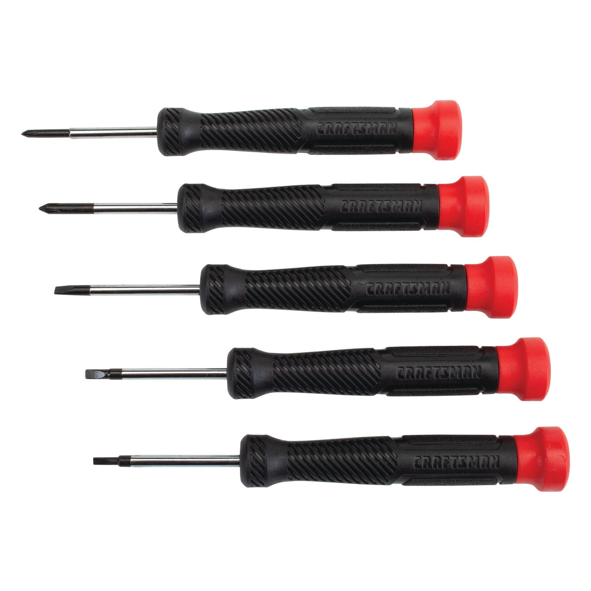 CRAFTSMAN 5-Piece Bi-Material Handle Precision Screwdriver Set, 1-1/2-in Shafts
