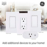 GE myTouchSmart Wi‑Fi Smart 15‑Amp 3‑Way Light Switch, White/Light Almond, Residential/Commercial