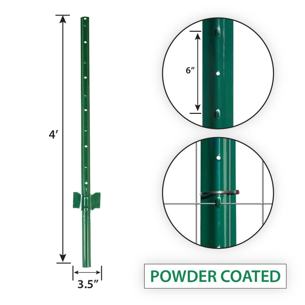 GARDEN CRAFT Powder-coated Steel U-post For Garden Fence