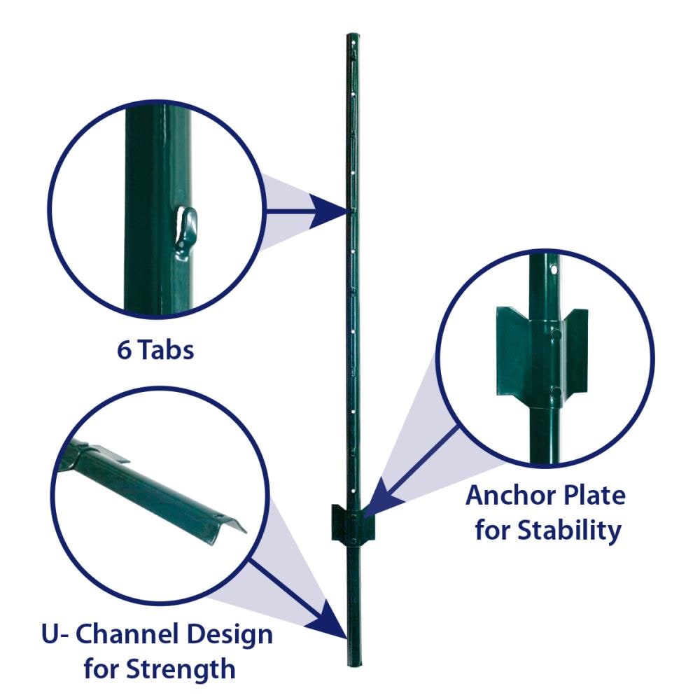GARDEN CRAFT Powder-coated Steel U-post For Garden Fence