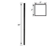 Ironcraft 6-ft H x 2-in W Black Powder Coat Aluminum Yard End Fence Post