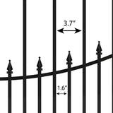 YARDLINK Black Steel Decorative Metal Decorative Fence Panel