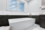Satori River Rock Black 12-in x 12-in Natural Stone Mosaic Floor and Wall Tile (0.96-sq. ft/ Piece)