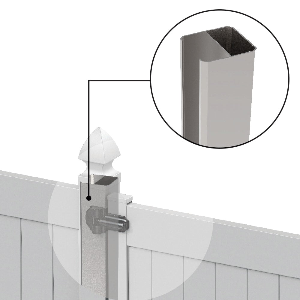 Freedom 5-in Aluminum Metal Post Insert For Vinyl Fence