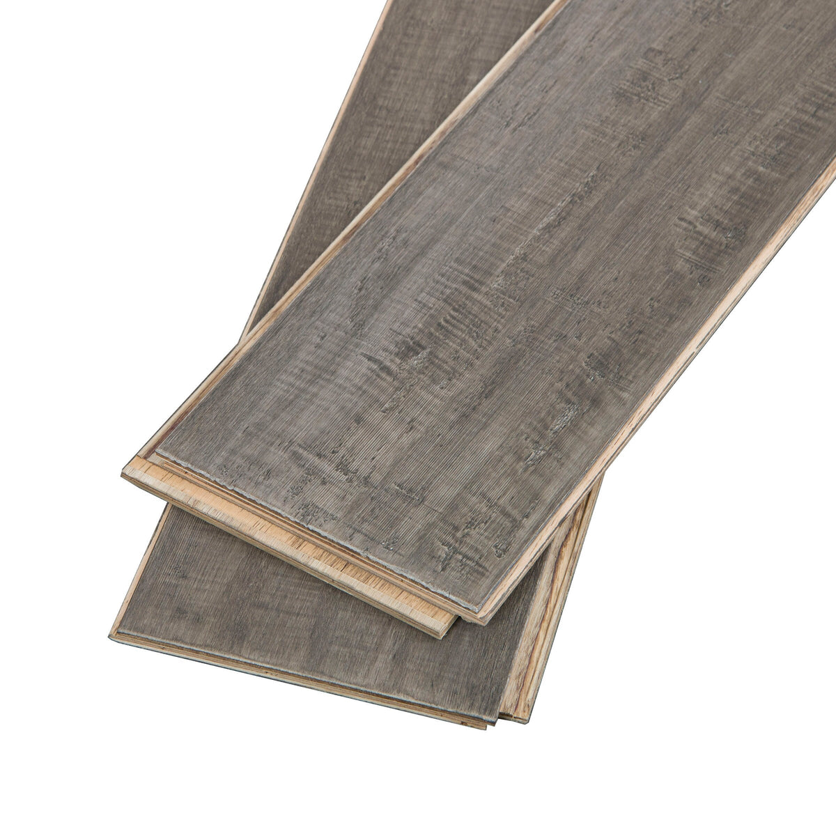 Cali Bamboo Fossilized Boardwalk Bamboo Distressed Engineered Hardwood Flooring, 5.31-in W x 9/16-in T x 72-in L (21.5-sq ft/Carton)