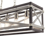 Kichler Stetton 5-Light Distressed Gray Farmhouse Chandelier