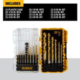 DEWALT 14-Piece Assorted Titanium Twist Drill Bit Set