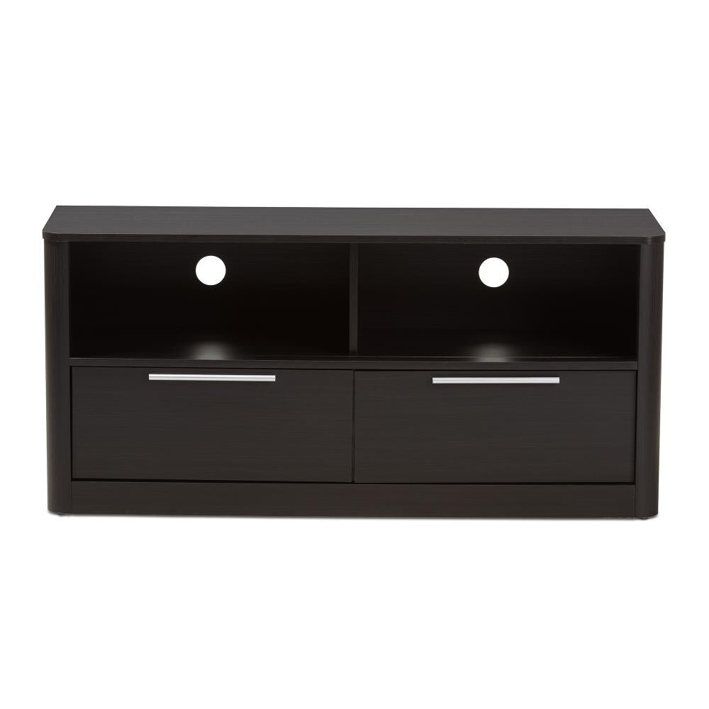 Baxton Studio Carlingford Modern/Contemporary Espresso Tv Cabinet (Accommodates TVs up to 60-in)