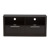 Baxton Studio Carlingford Modern/Contemporary Espresso Tv Cabinet (Accommodates TVs up to 60-in)
