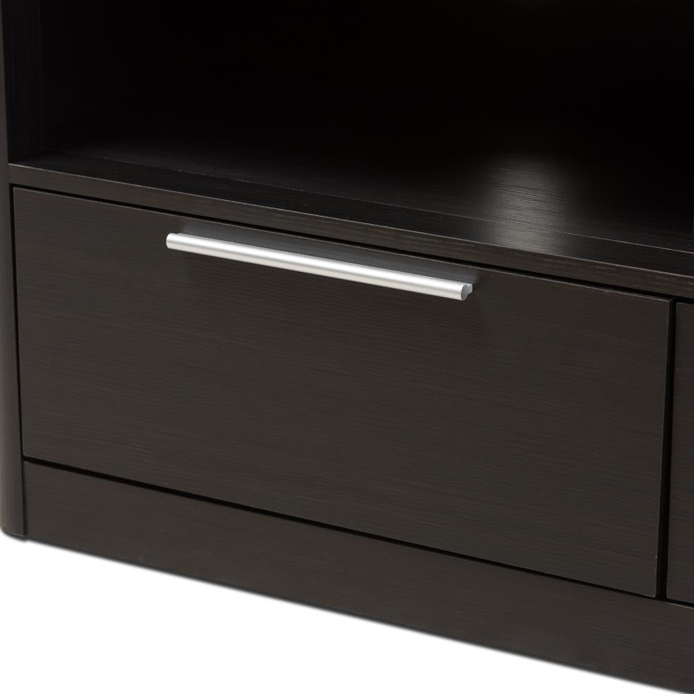Baxton Studio Carlingford Modern/Contemporary Espresso Tv Cabinet (Accommodates TVs up to 60-in)