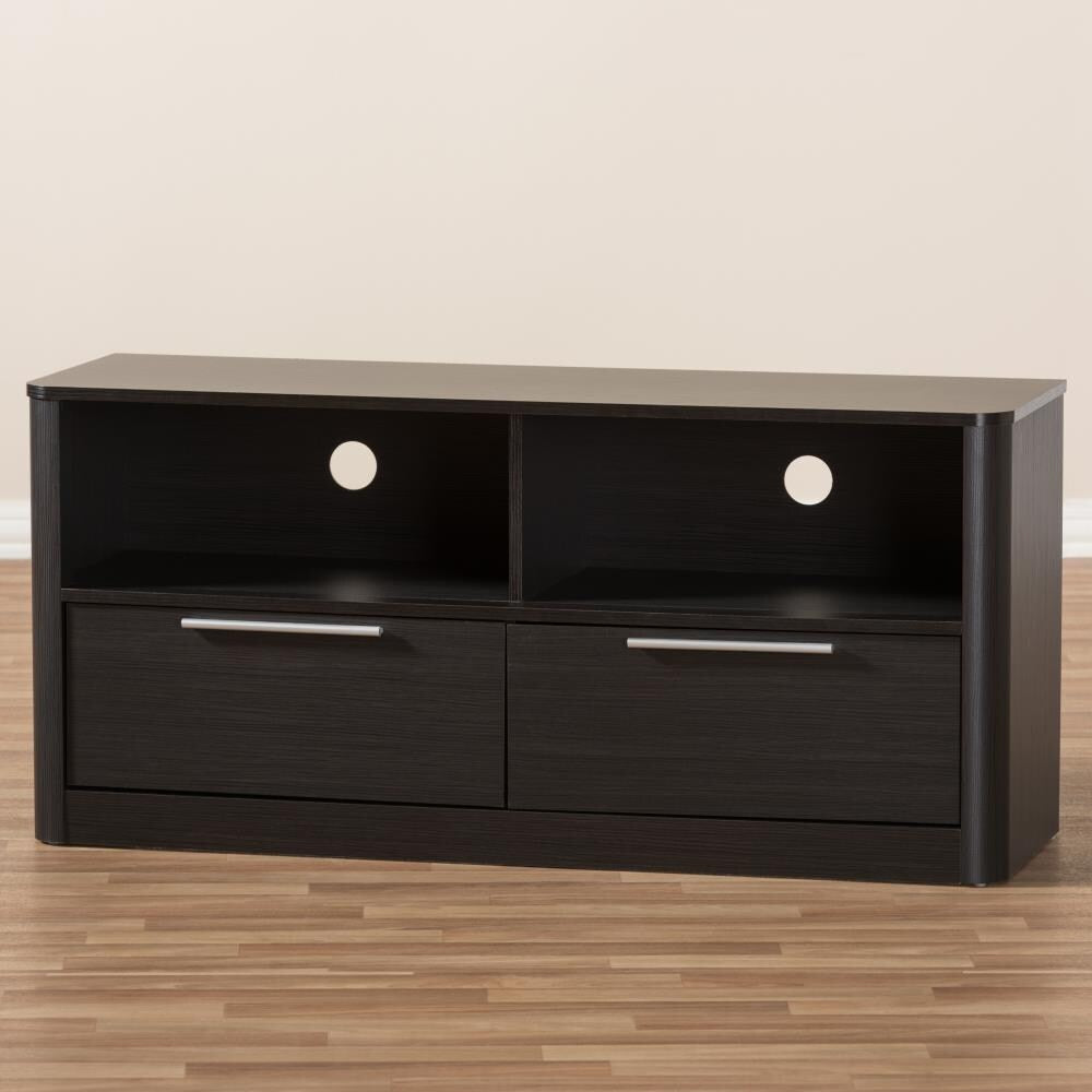 Baxton Studio Carlingford Modern/Contemporary Espresso Tv Cabinet (Accommodates TVs up to 60-in)