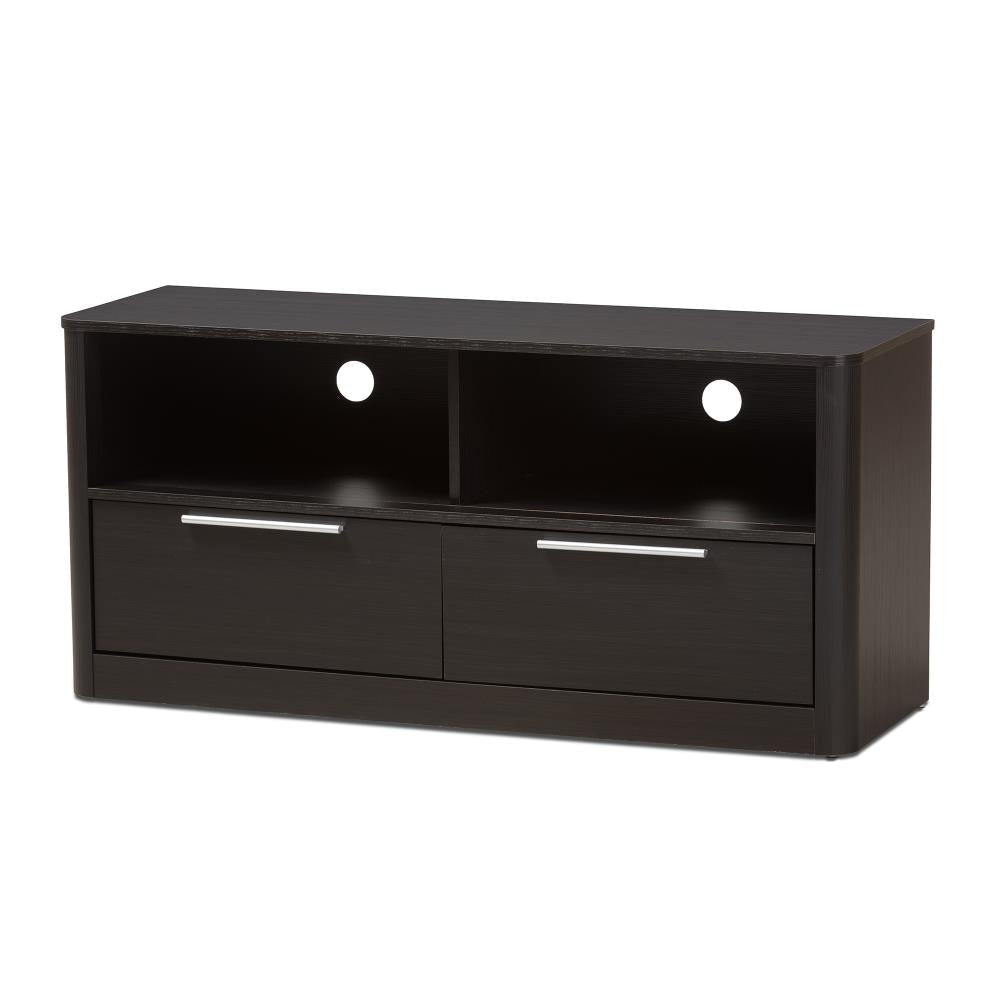 Baxton Studio Carlingford Modern/Contemporary Espresso Tv Cabinet (Accommodates TVs up to 60-in)