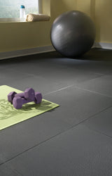 Blue Hawk 18.5-in x 18.5-in Dark Grey Slate Vinyl/Plastic Interlocking Multipurpose Floor Tile, 0.157-in Thick