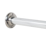 Project Source 60-in Stainless Steel Fixed Single Straight Shower Curtain Rod, 1-in Dia