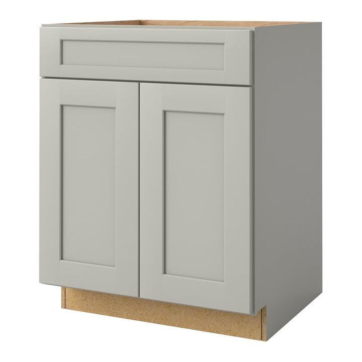 allen + roth Stonewall 27-in W x 34.5-in H x 24-in D Stone 1-Drawer Base Fully Assembled Cabinet (Flat Panel Shaker Style)