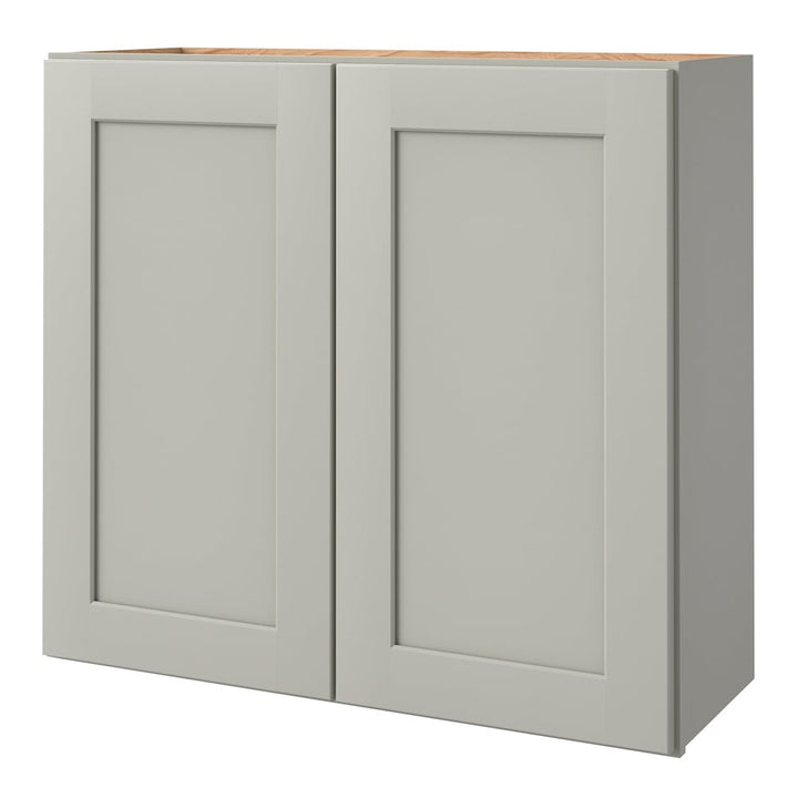allen + roth Stonewall 33-in W x 30.125-in H x 12-in D Stone Wall Fully Assembled Cabinet (Flat Panel Shaker Door Style)