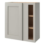 allen + roth Stonewall 27-in W x 30.125-in H x 12-in D Stone Blind Corner Wall Fully Assembled Cabinet (Flat Panel Shaker Style)